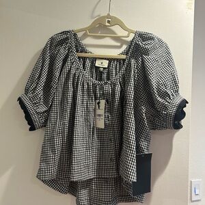 Tuckernuck Gingham Ric Rac Tully Top